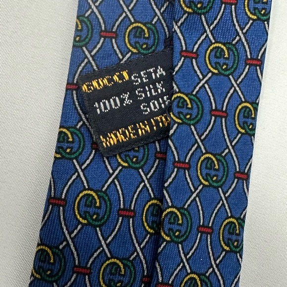 Gucci vintage tie blue - Picture 8 of 8